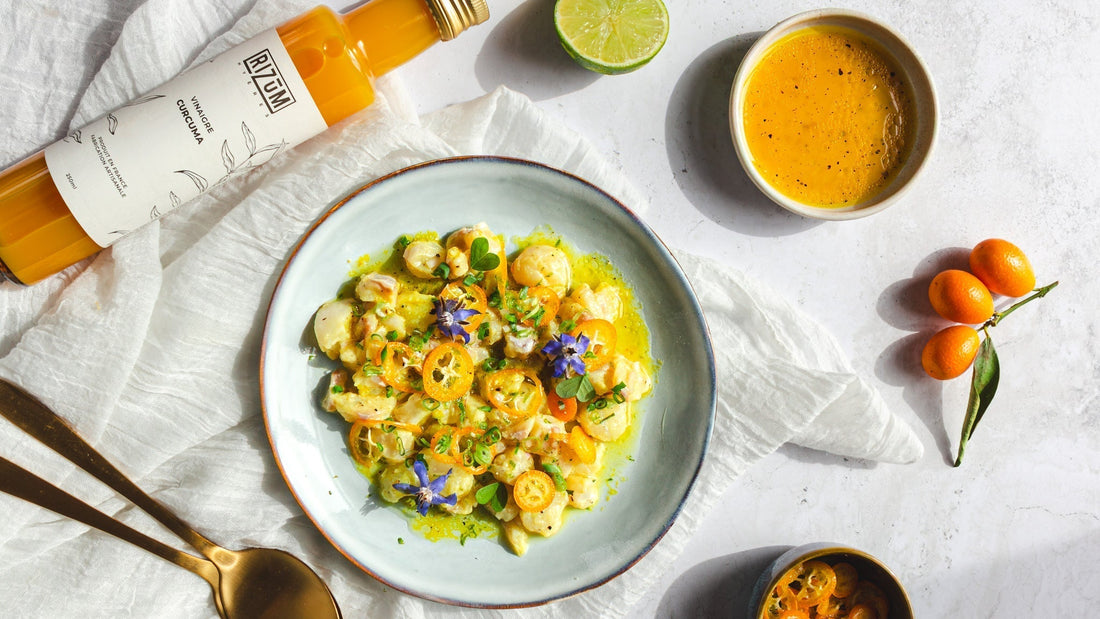 Tartare de daurade au vinaigre de curcuma Rizum